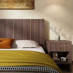 Walker Edison | Fluted Design Modern Farmhouse King Headboard Only