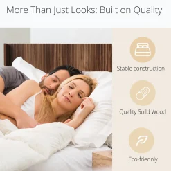 Walker Edison | Fluted Design Modern Farmhouse King Headboard Only
