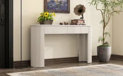 Walker Edison | Fluted Design Modern Console Entryway Table with Storage