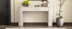 Walker Edison | Fluted Design Modern Console Entryway Table with Storage