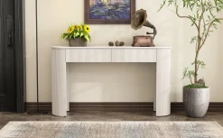 Walker Edison | Fluted Design Modern Console Entryway Table with Storage