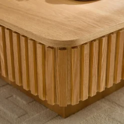 Walker Edison | Fluted Modern Lift Top Coffee Table and Desk