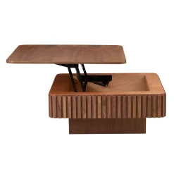 Walker Edison | Fluted Modern Lift Top Coffee Table and Desk
