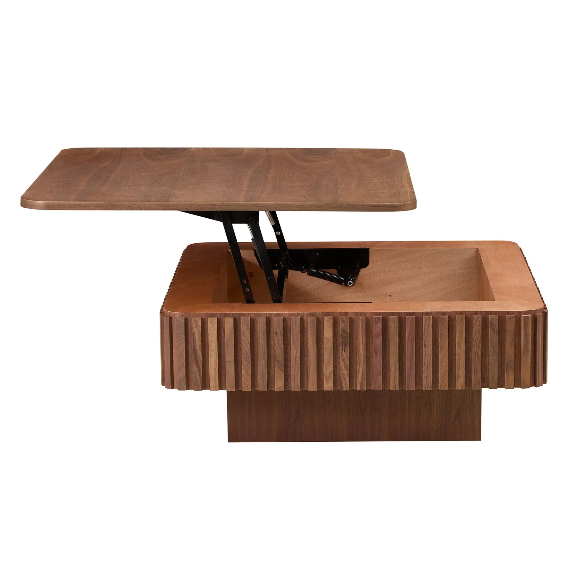 Walker Edison | Fluted Modern Lift Top Coffee Table and Desk