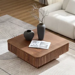 Walker Edison | Fluted Modern Lift Top Coffee Table and Desk