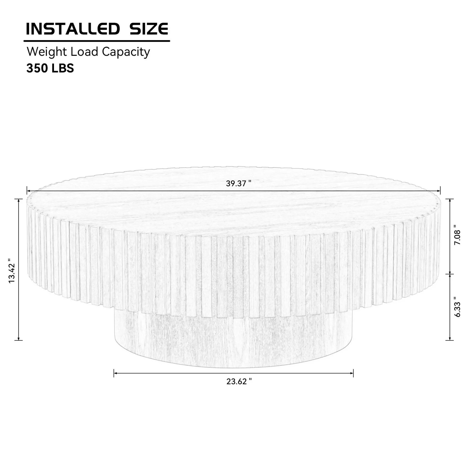 Walker Edison | Fluted Modern Coffee Table