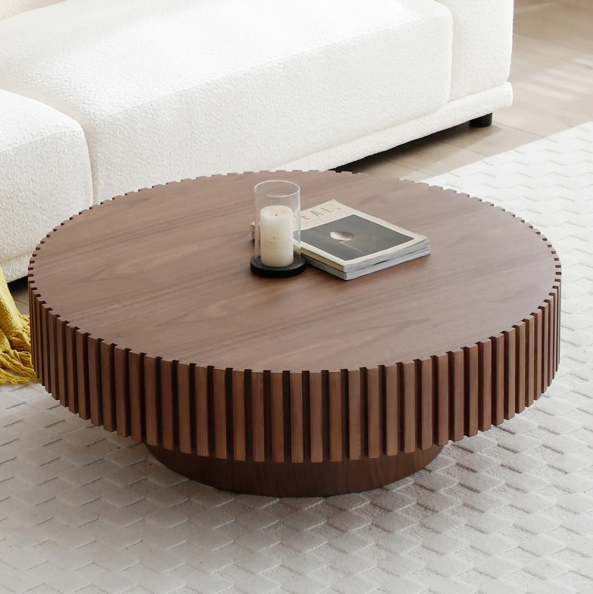 Walker Edison | Fluted Modern Coffee Table