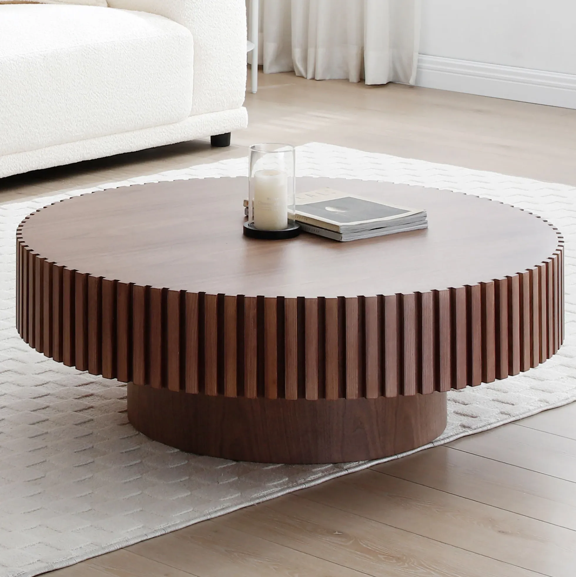 Walker Edison | Fluted Modern Coffee Table