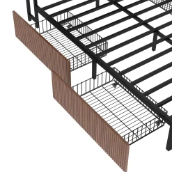 Walker Edison | Fluted Pattern Wood Queen Storage Bedframe