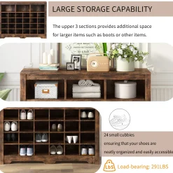Walker Edison | Functional Shoe Cabinet for Stylish Organization