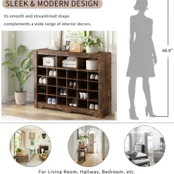Walker Edison | Functional Shoe Cabinet for Stylish Organization