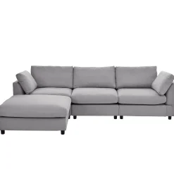 Walker Edison | Grey Convertible Sectional Sofa with Reversible Chaise