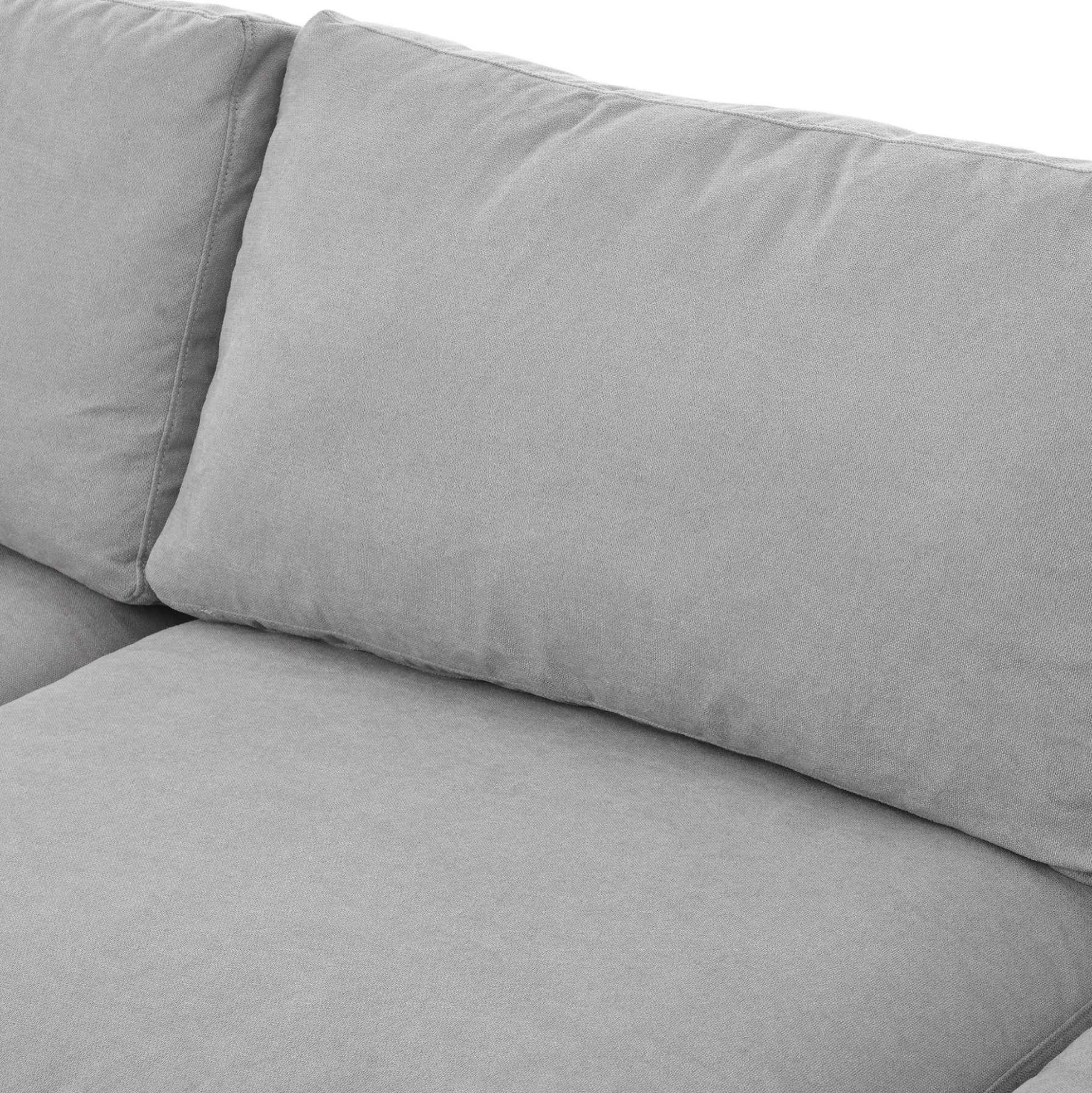 Walker Edison | Grey Convertible Sectional Sofa with Reversible Chaise