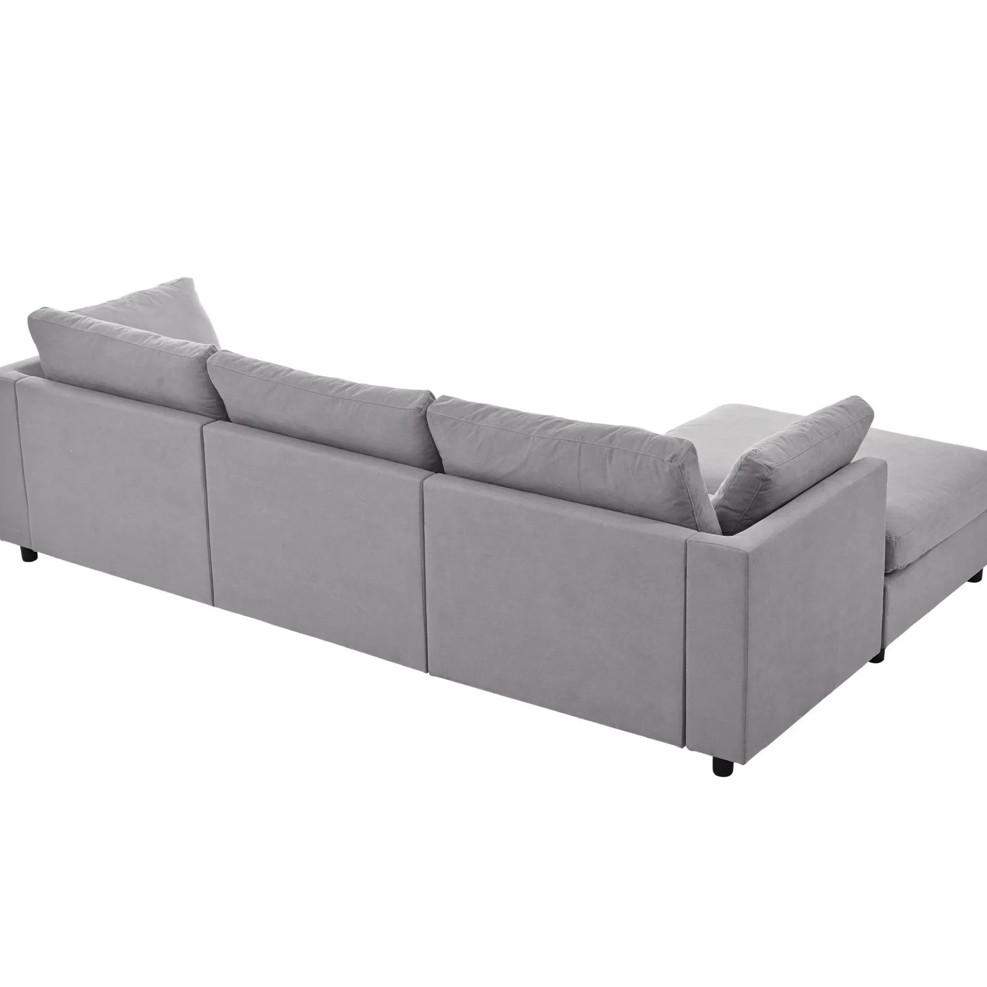 Walker Edison | Grey Convertible Sectional Sofa with Reversible Chaise