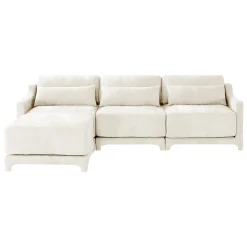 Walker Edison | High-Resilience Foam Chenille Sectional Sofa with Ottomans