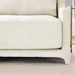Walker Edison | High-Resilience Foam Chenille Sectional Sofa with Ottomans