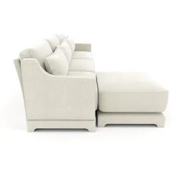 Walker Edison | High-Resilience Foam Chenille Sectional Sofa with Ottomans