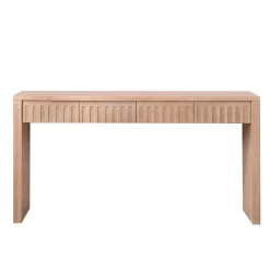 Walker Edison | 59in Natural Modern Console Entry Table with 4 Drawers