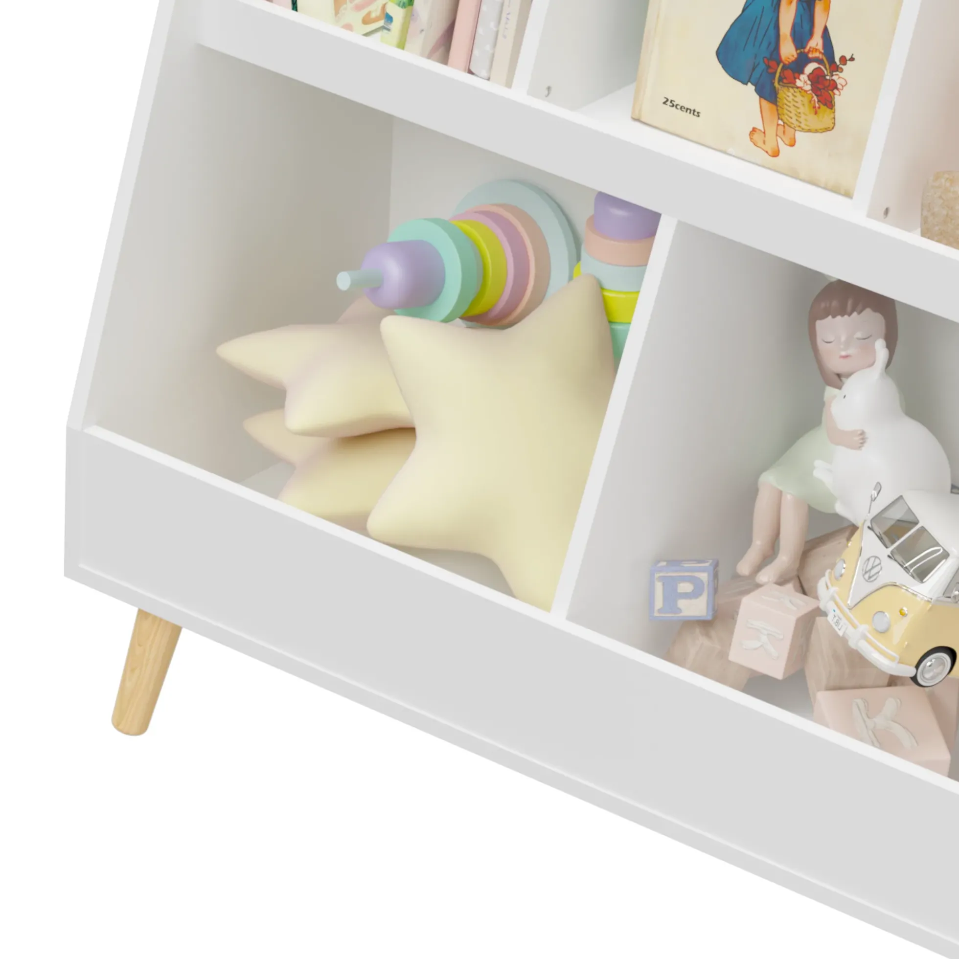 Walker Edison | Kids Bookcase and Toy Organizer