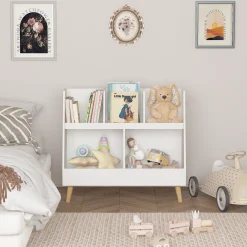 Walker Edison | Kids Bookcase and Toy Organizer
