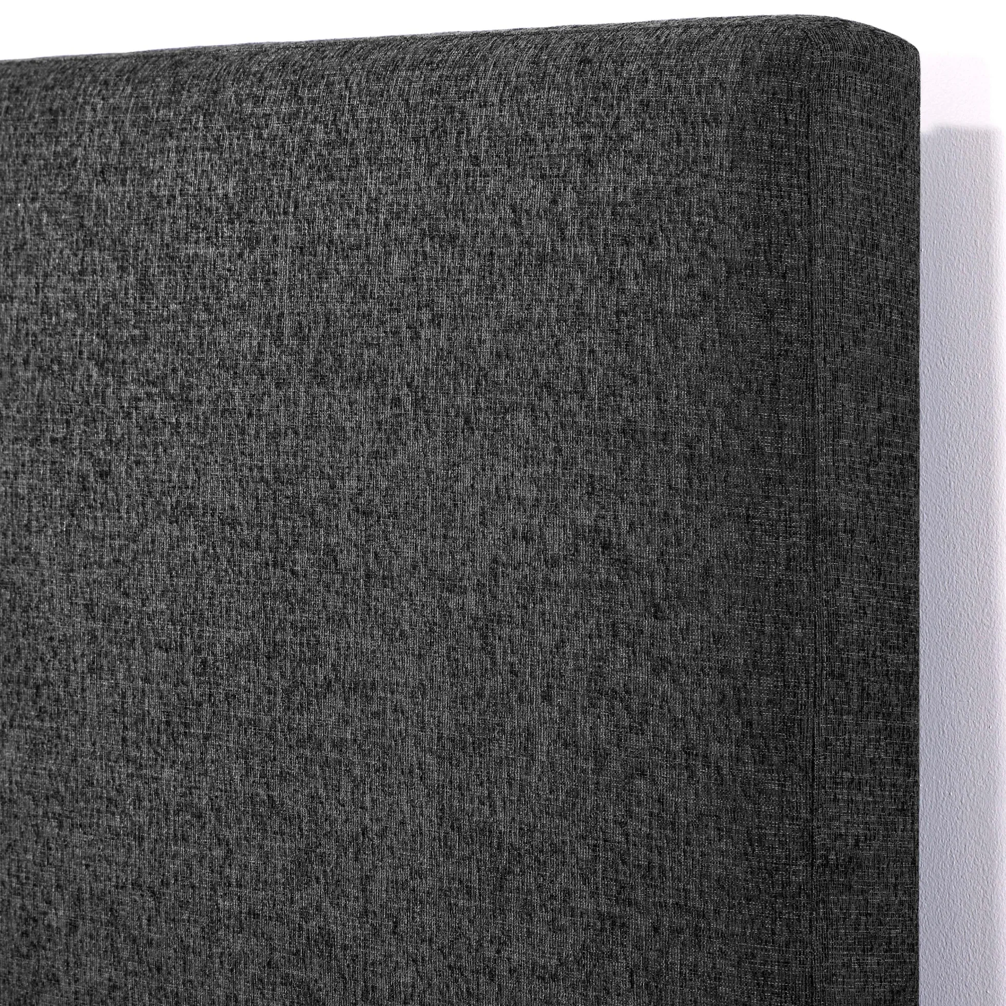 Walker Edison | King Size Charcoal Grey Upholstered Platform Bed
