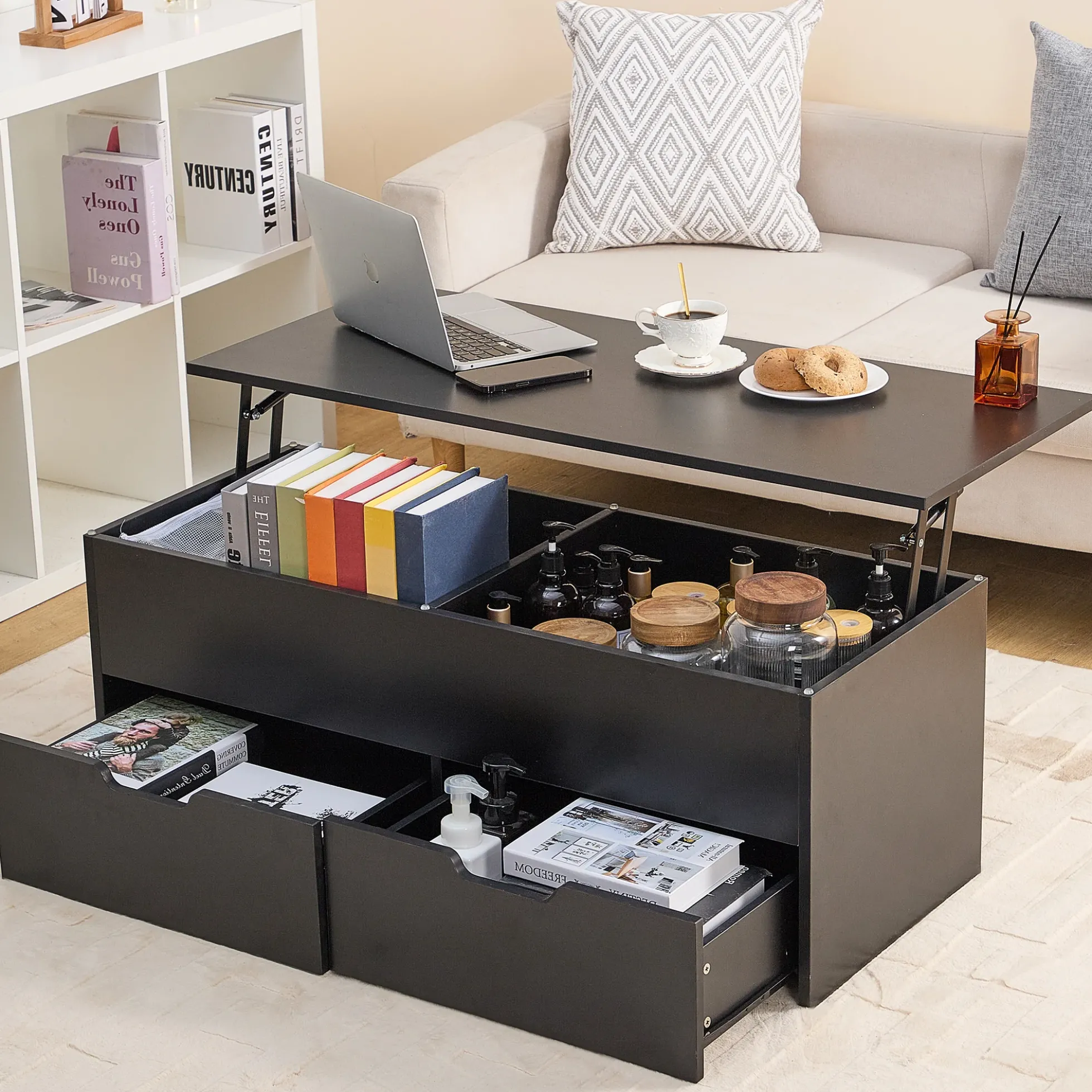 Walker Edison | Lift-Top Coffee Table with Storage