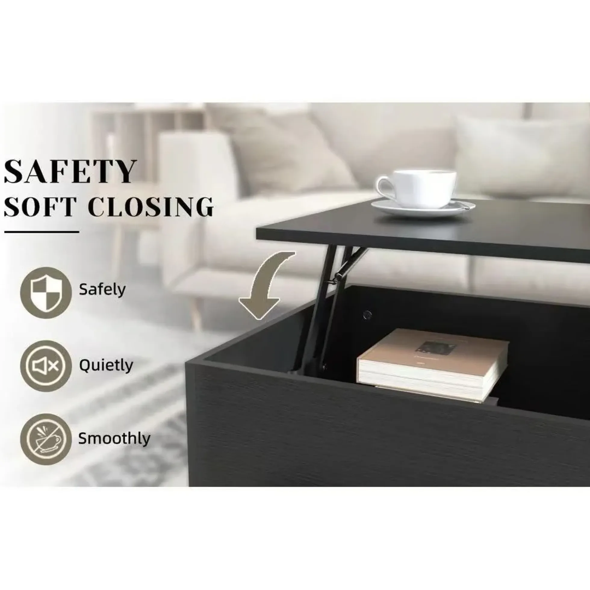 Walker Edison | Lift-Top Coffee Table with Storage
