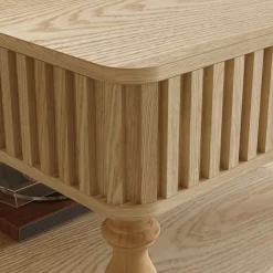 Walker Edison | Lift-Top Elevated Traditional Fluted Coffee Table