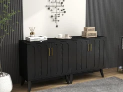 Walker Edison | Mid-Century Modern Fluted Accent Cabinet
