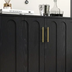 Walker Edison | Mid-Century Modern Fluted Accent Cabinet