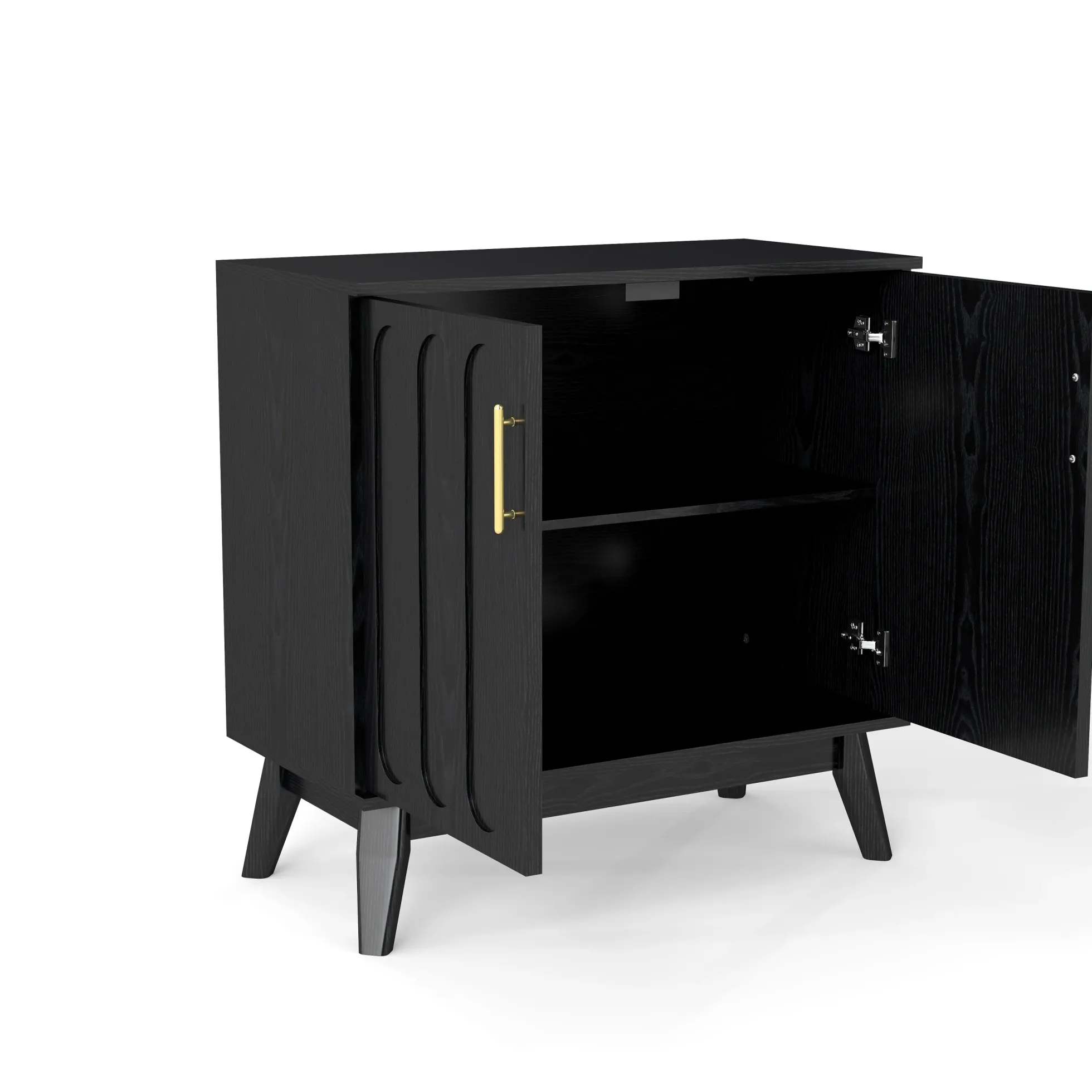 Walker Edison | Mid-Century Modern Fluted Accent Cabinet
