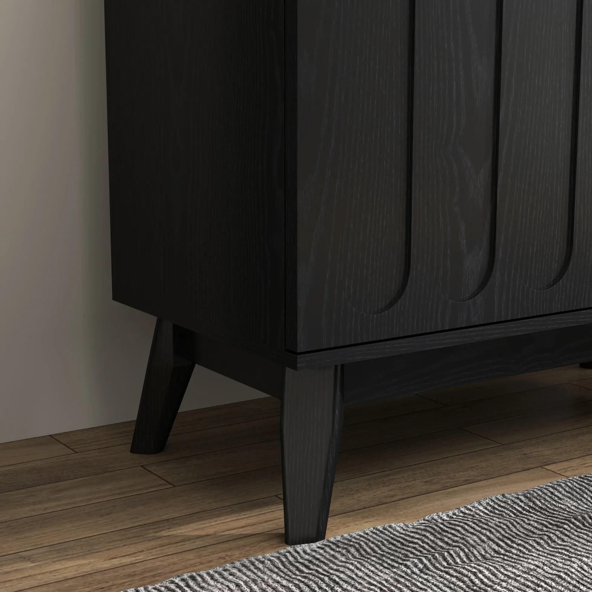 Walker Edison | Mid-Century Modern Fluted Accent Cabinet