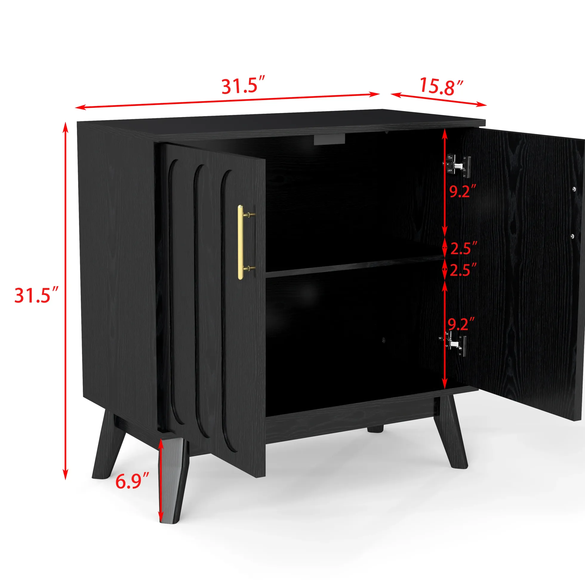 Walker Edison | Mid-Century Modern Fluted Accent Cabinet