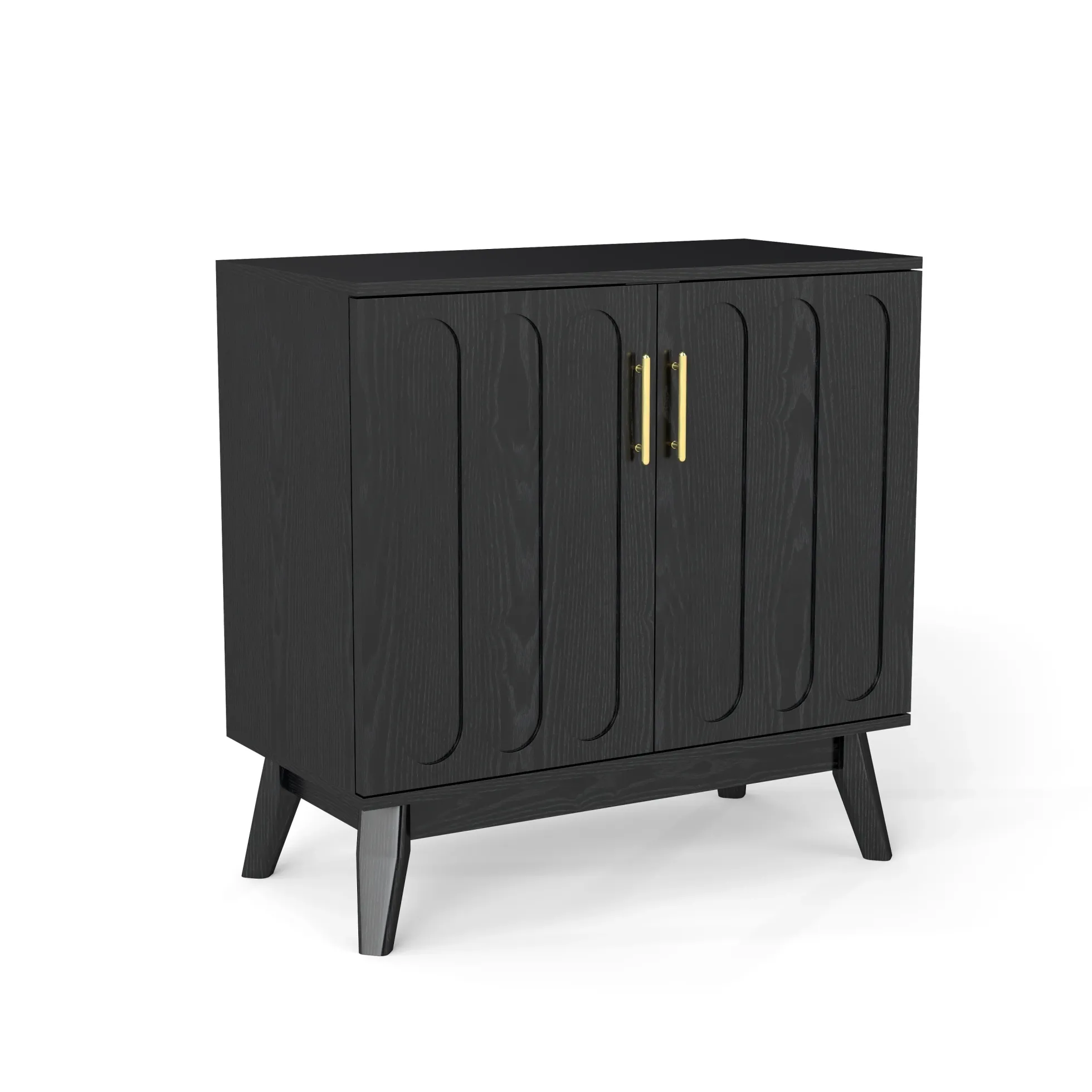 Walker Edison | Mid-Century Modern Fluted Accent Cabinet