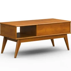 Walker Edison | Mid-Century Teak Wood Lift Top Coffee Table