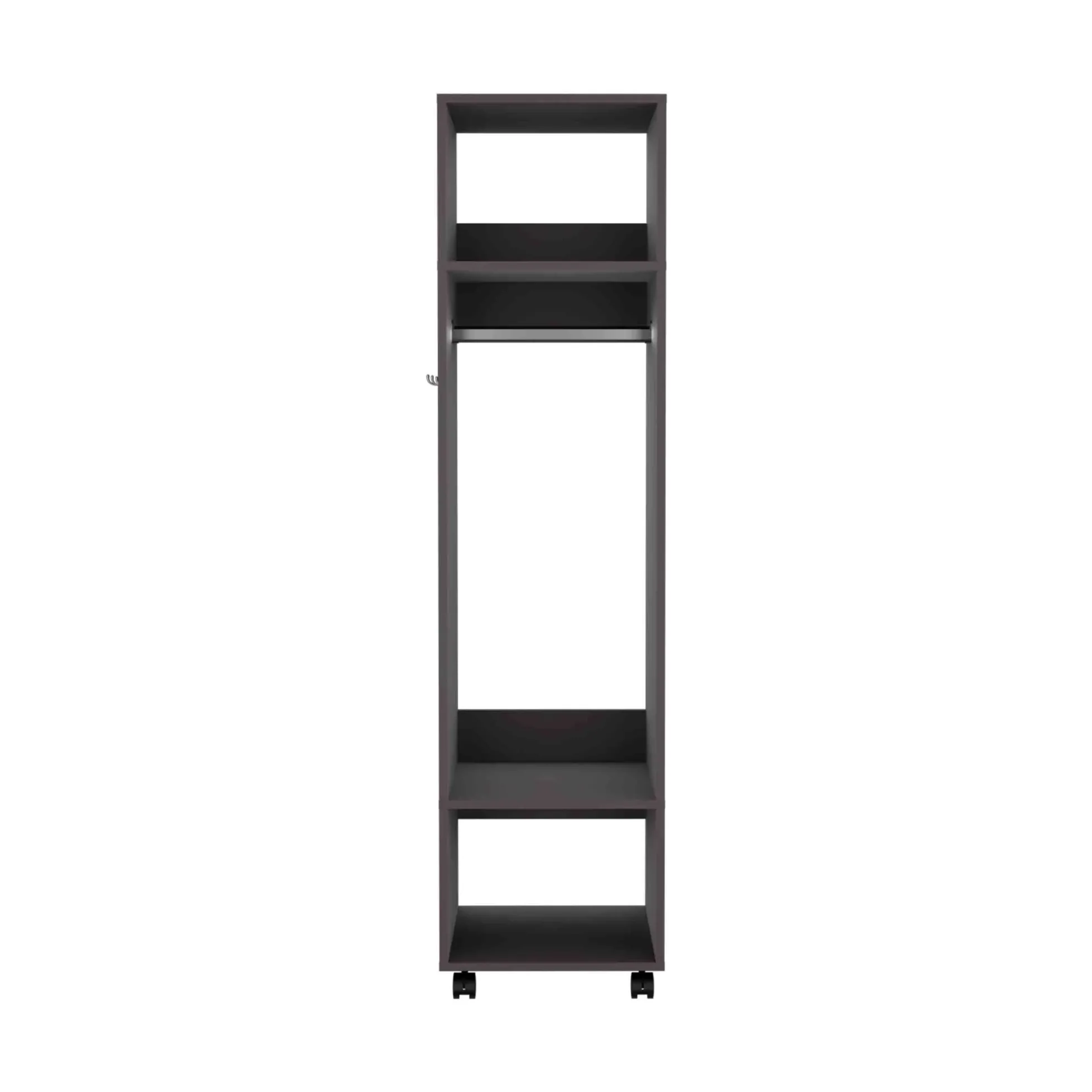 Walker Edison | Minimalist Tall Wardrobe Armoire Storage Cabinet with Mirrorlook