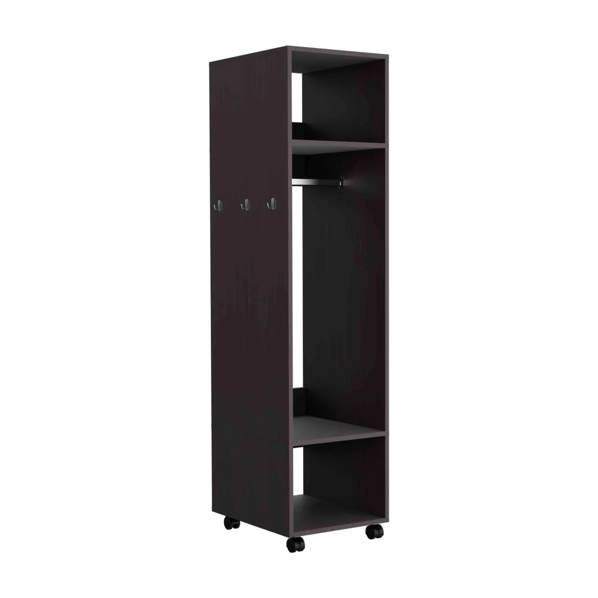 Walker Edison | Minimalist Tall Wardrobe Armoire Storage Cabinet with Mirrorlook