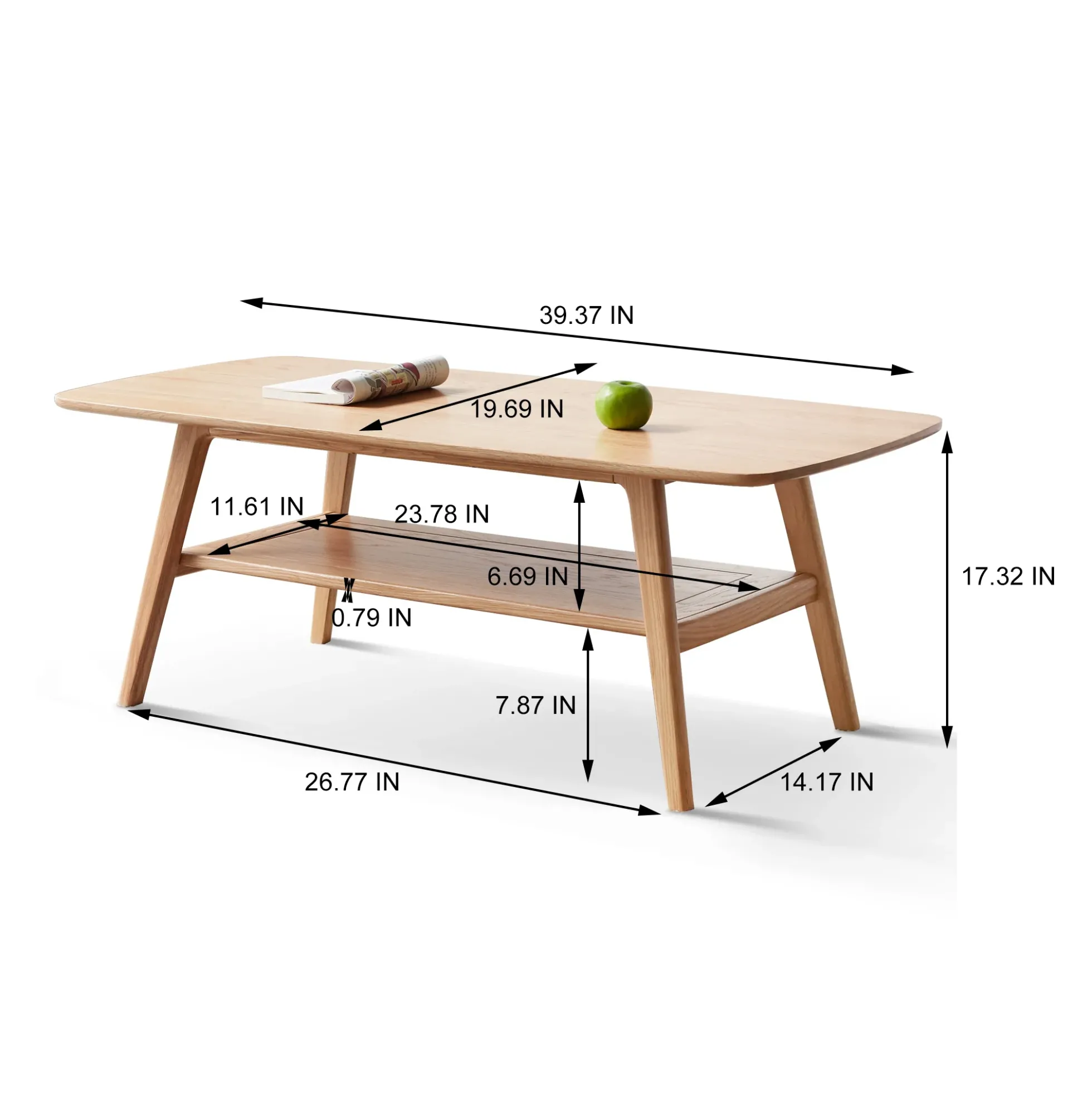 Walker Edison | Minimalist Solid Wood Coffee Table