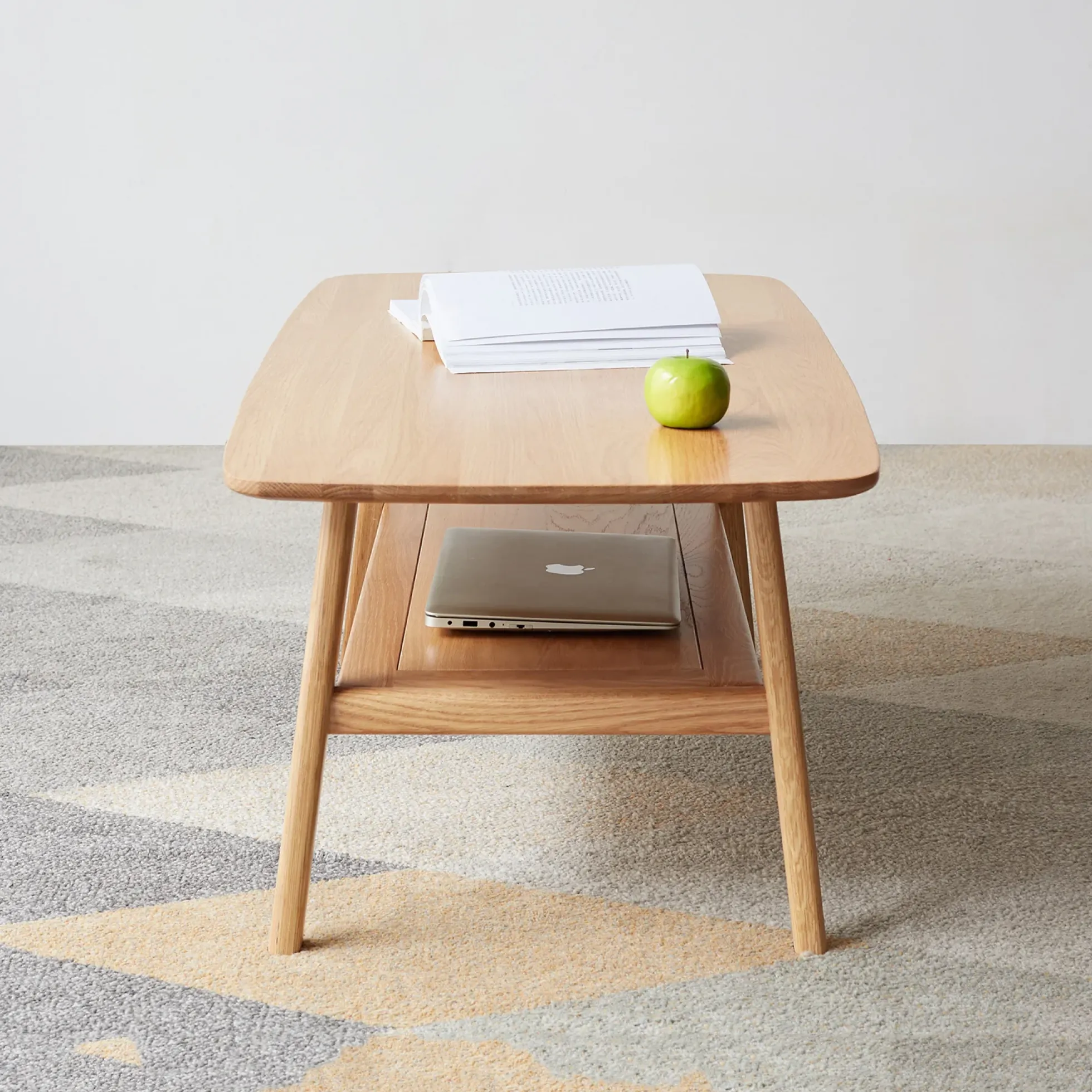 Walker Edison | Minimalist Solid Wood Coffee Table