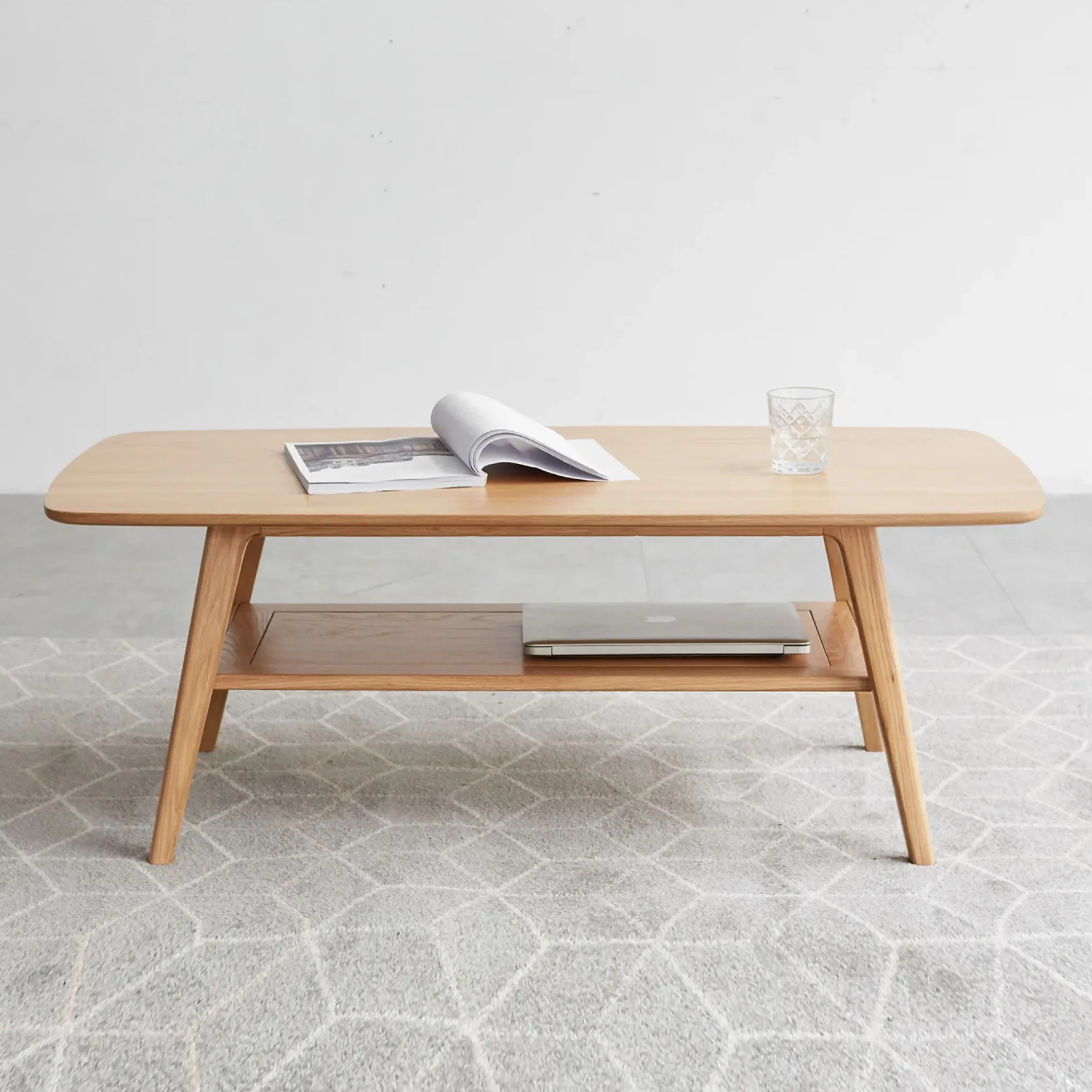 Walker Edison | Minimalist Solid Wood Coffee Table