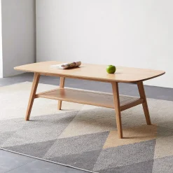 Walker Edison | Minimalist Solid Wood Coffee Table