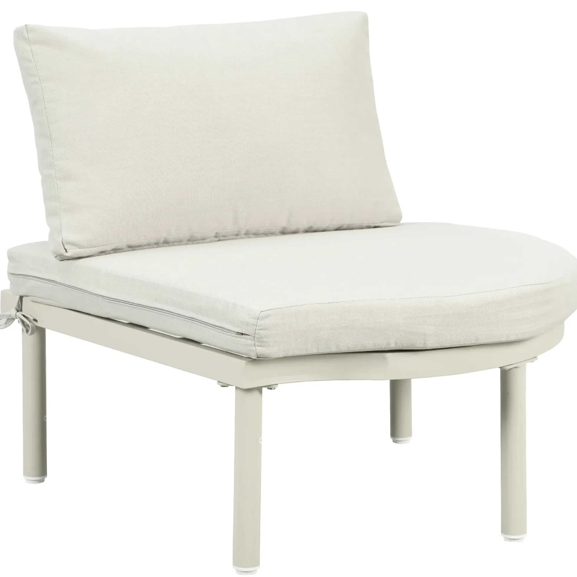 Walker Edison | Minimalist Half Moon Outdoor 8-Piece Modular Sofa Set with Nesting Tables