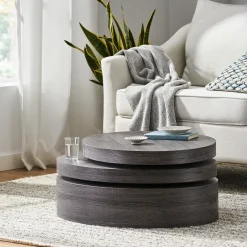 Walker Edison | Minimalist Rotating Coffee Table