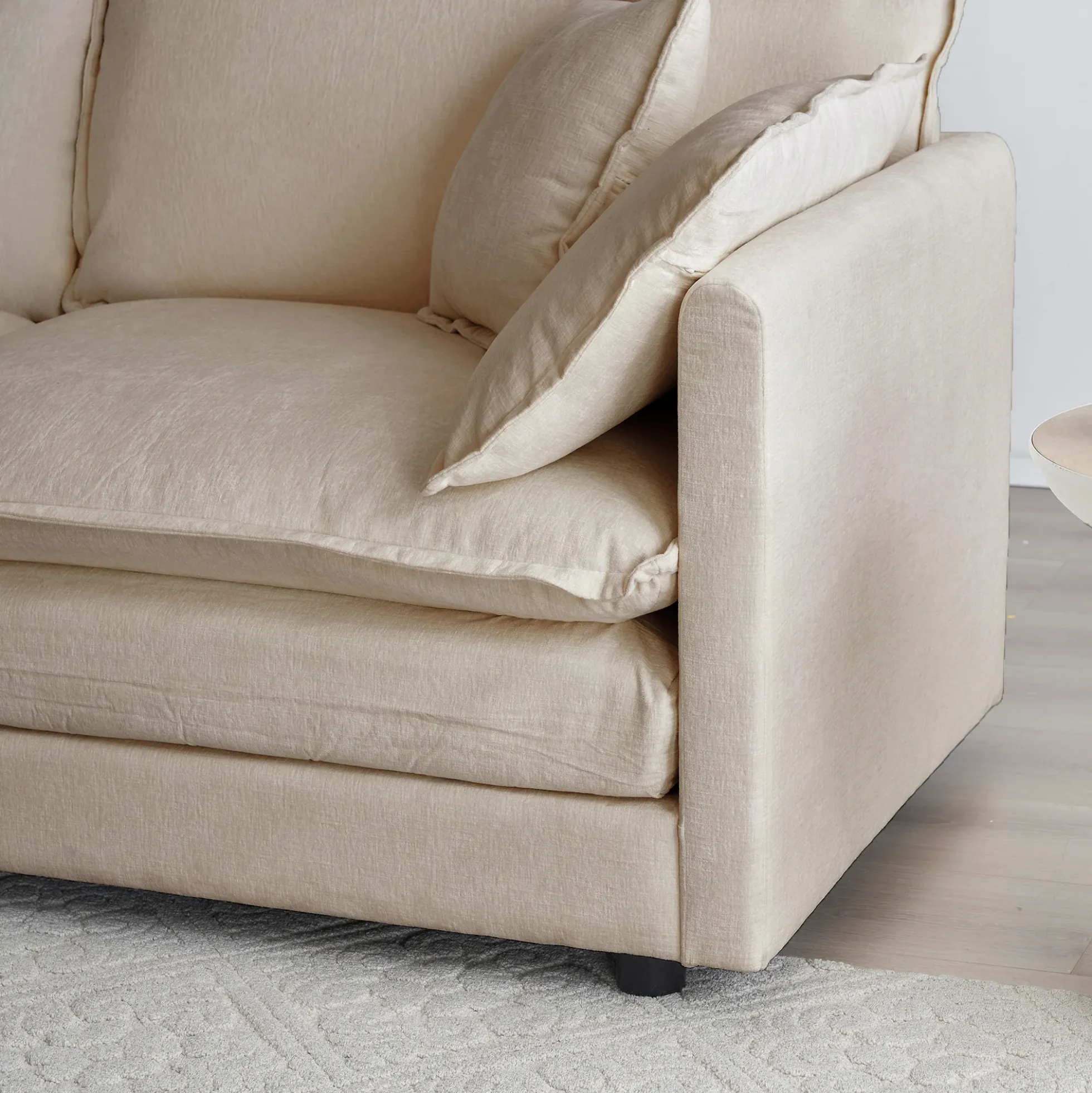 Walker Edison | Modern Chenille 3-Seater Cloud Couch