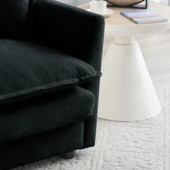 Walker Edison | Modern Cloud Accent Chair with Ottoman
