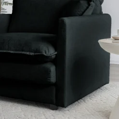 Walker Edison | Modern Cloud Accent Chair with Ottoman