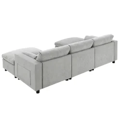 Walker Edison | Modern Cloud Chenille Modular Sectional Sofa with Storage