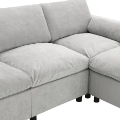 Walker Edison | Modern Cloud Chenille Modular Sectional Sofa with Storage