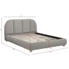 Walker Edison | Modern Contemporary Soft Burlap Fabric Queen Bed