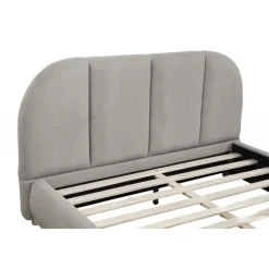 Walker Edison | Modern Contemporary Soft Burlap Fabric Queen Bed